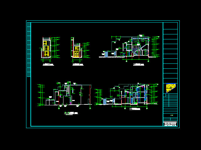 Villa CAD Section and Elevation